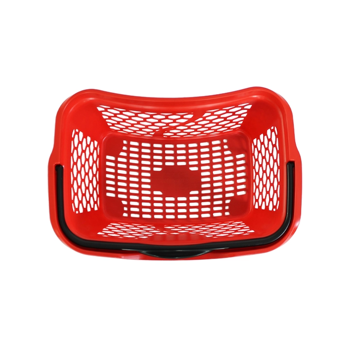 B28 red plastic hand basket