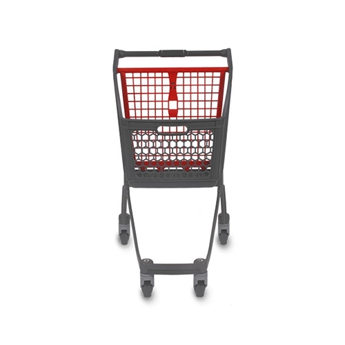 Front view of basket trolley
