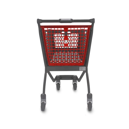 Back view of basket trolley