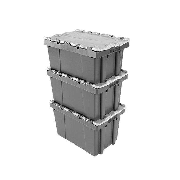 Three stacking boxes with lids