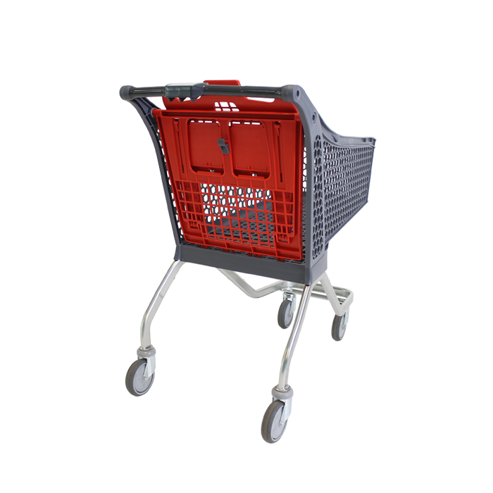 Side view of shopping trolley