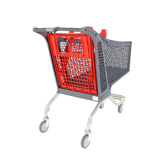 Side view of shopping trolley