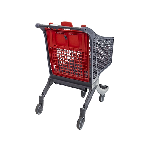 Side view of shopping trolley