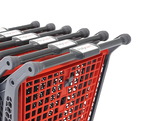 Handles for supermarket trolleys